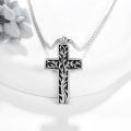 wholesale 925 Sterling Silver Tree of Life Cross Pendant Necklace for Women Men Christian-0-3