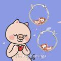 wholesale 925 Sterling Silver 925 Sterling Silver Pig Hoop Earrings Wholesale With Rose Gold Pig Charm-0-5