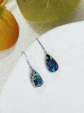wholesale 925 Sterling Silver Paua Abalone Shell Tree Of Life Drop Earrings Celtic  For Her-0-2