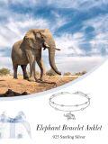 wholesale 925 Sterling Silver Elephant Charm Heart Beaded Ankle Anklet for Women Gifts-0-4