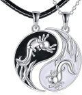 wholesale 925 Sterling Silver Yin Yang Axolotls Pendant Necklaces for Women Girls Animal  Ideas-0-0