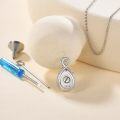 wholesale 925 Sterling Silver Opal Tear Drop Cremation Keepsake Pendant Necklace with Funnel and Fill Tool-0-3
