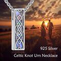 wholesale 925 Sterling Silver Celtic Knot Abalone Shell Memorial Keepsake Jewelry for Ashes-0-5