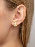 wholesale 925 Sterling Silver Gold Plated Shiba Inu Dog Stud Earrings for Women - Dog Mom Gift-0-1