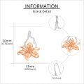 wholesale 925 Sterling Silver Rose Gold Plated Lily Drop Earrings-0-4