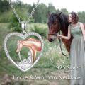 wholesale 925 Sterling Silver Ballerina in Heart Pendant Necklace for Women-0-2