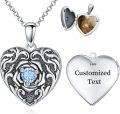 wholesale Sterling Silver Rose Flower Compass Photo Locket Necklace for Women-0-0