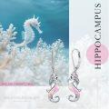 wholesale Sterling Silver Opal Seahorse Drop Dangle Earrings Ocean Beach Jewelry Gifts-0-12