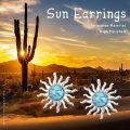 wholesale 925 Sterling Silver Turquoise Sun Stud Dangle Earrings for Women-0-2
