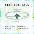 wholesale 925 Sterling Silver Clover Stone Bracelet - Adjustable Size Charm s for Women and Girls-0-5