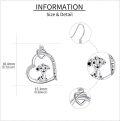 wholesale 925 Sterling Silver Dalmatian Love You Forever Heart Drop Earrings Gift for Women-0-3