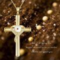 wholesale 925 Sterling Silver Cross with Heart and Cubic Zirconia Accents Pendant Necklace Christian -0-4