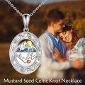 wholesale 925 Sterling Silver Abalone Shell and Gold Plated Mountain Pendant Necklace for Women - Religious s-0-2