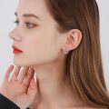 wholesale 925 Sterling Silver Oxidized Turquoise Feather Hoop Earrings For Women-0-2