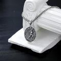 wholesale 925 Sterling Silver Protect This Athlete Runner Oval Medal Pendant Necklace With Box Chain-0-1