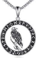 wholesale 925 Sterling Silver Raven Celtic Knot Pendant Necklace  Norse Viking Jewelry for Men and Women-0-0