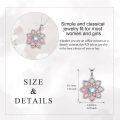 wholesale 925 Sterling Silver Pink Fire Opal Lotus Flower Pendant Necklace-0-5
