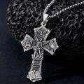 wholesale 925 Sterling Silver Saint Michael Cross Religious Medal Pendant Necklace for Women and Men-0-3