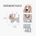 wholesale 925 Sterling Silver Basset Hound Pendant Necklaces for Women Girls s-0-4