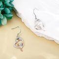 wholesale 925 Sterling Silver Angel Moon Star Dangle Drop Earrings for Women-0-4