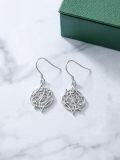 wholesale 925 Sterling Silver Celtic Knot Dangle Drop Earrings for Women Irish Jewelry Christmas Gift Ideas-0-2