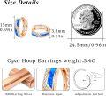 wholesale Sterling Silver Opal CZ Huggie Hoop Earrings for Women-0-10