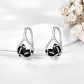 wholesale 925 Sterling Silver Football Heart-Shaped Stud Earrings for Women Girls Gifts Jewelry Accessories 4cm Long-0-3