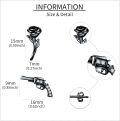 wholesale 925 Sterling Silver Rose Gun Stud Earrings Punk Style for Women-0-1