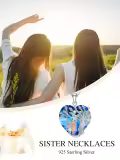 TOUPOP 925 Sterling Silver Tree Of Life Sisters Pendant Necklaces-0-1