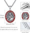 wholesale 925 Sterling Silver St Raphael Angel Protects and Heals Us Medal Pendant Necklace for Men-0-5