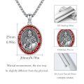 wholesale 925 Sterling Silver St Raphael Angel Protects and Heals Us Medal Pendant Necklace for Men-0-5