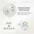 wholesale 925 Sterling Silver Starfish Stud Earrings Wholesale with Blue Stone and Gold Accents-0-2