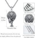 wholesale 925 Sterling Silver Saint Michael Pendant with St Benedict Medal on 24 Chain-0-5