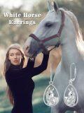 wholesale 925 Sterling Silver Horse Head Teardrop Drop Earrings for Women-0-3