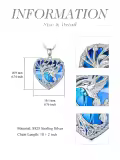 TOUPOP Sterling Silver & Abalone Crystal Celtic Tree Of Life Pendant Necklace-0-3