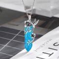 wholesale Sterling Silver Quartz Hummingbird Necklace Gift for Women Mom-0-45
