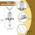 wholesale 925 Sterling Silver Ancient Egypt Eye of Horus Scarab Cross Pendant Necklaces for Women and Men-0-4