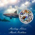 wholesale 925 Sterling Silver & Mother of Pearl Shark Necklace – Eco-Friendly Hypoallergenic Jewelry for Women & Men-0-4