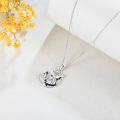 wholesale 925 Sterling Silver Dog Pendant Necklace for Women Girls Mothers Day Gift Animal Charm Jewelry 48cm Chain Length-0-3