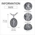 wholesale 925 Sterling Silver Saint Benedict Medal Necklace with Chain - Religious  for Men & Women -0-4