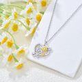 wholesale 925 Sterling Silver Sunflower Musical Notes Love Heart Pendant Necklace-0-4