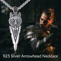 wholesale  Wolf Head Arrowhead Pendant Necklace-0-4