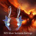wholesale 925 Sterling Silver Moonstone Hummingbird Leverback Drop Earrings-0-5