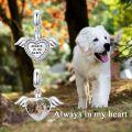 wholesale 925 Sterling Silver Heart Photo Charm with Wings Cremation Keepsake Urn for Ashes Bracelet Necklace Gift for Women-0-5