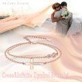 wholesale Rose Gold 925 Sterling Silver Cross & Infinity Stone Bracelet - Faith  for Women and Moms-0-4
