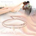 wholesale Rose Gold 925 Sterling Silver Cross & Infinity Stone Bracelet - Faith  for Women and Moms-0-4