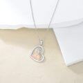 wholesale 925 Sterling Silver Heart-Shaped Musical Dancer Pendant Necklace-0-2