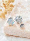 wholesale Sterling Silver Opal Turquoise Black Hair Crystal Stud Earrings for Women-0-3