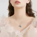 TOUPOP Sterling Silver Crystal Sisters Necklace For 3-0-2