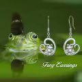 TOUPOP Sterling Silver Crystal Opal Cute Animal Dangle Earrings Gifts-0-2